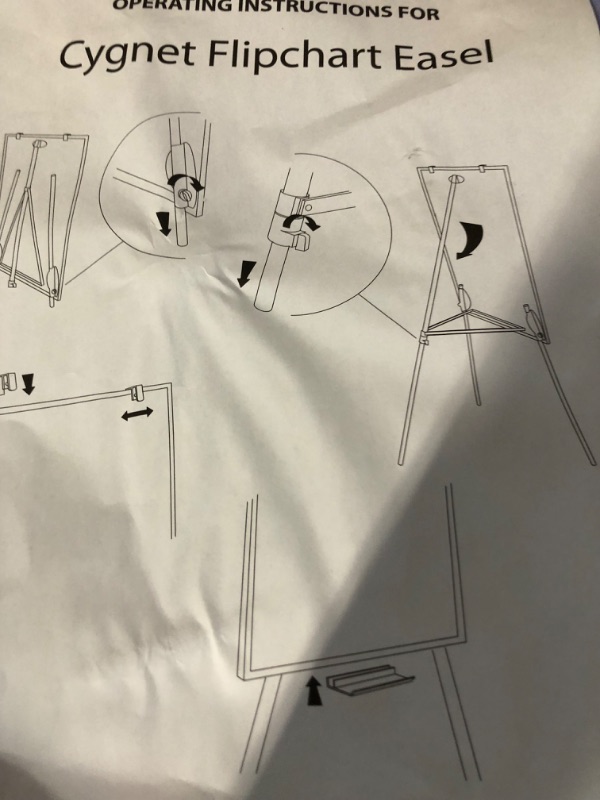 Photo 2 of VIZ-PRO Whiteboard Easel, 36 x 24 Inches, Portable Dry Erase Board Height Adjustable with Flipchart Pad