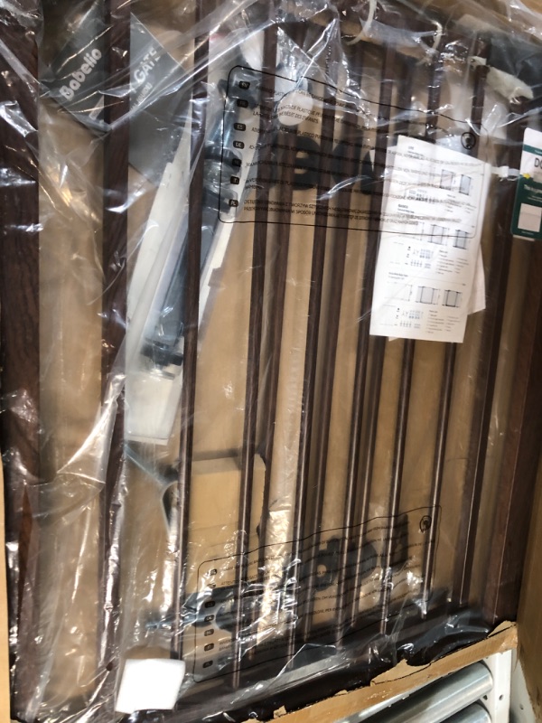 Photo 4 of (OPEN TO SUSPECT)**
Babelio Metal Baby Gate with Brown Wood Pattern, 29-40"  (Pack of 1)