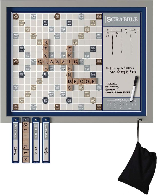 Photo 1 of **SEE NOTES**
WS Game Company Scrabble Deluxe 2-in-1 Wall Edition with Dry Erase Message Board