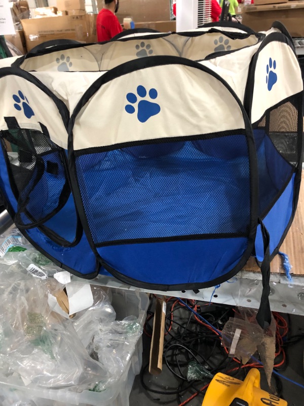 Photo 1 of *TEAR AT BOTTOM SEE PHOTO*PETMAKER Pet Playpen Collection - 42x25 Pop-Up  Medium Blue