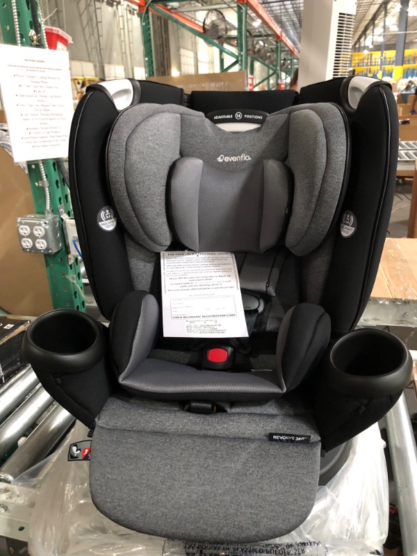 Photo 2 of *LIKE NEW*Evenflo Revolve Extend Revere Convertible Car Seat Revolve Extend Quick Clean Cover Revere Gray