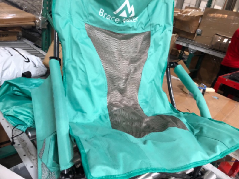 Photo 2 of *COLOR IS TEAL SEE PHOTOS*Brace Master Beach Chair Camping Chair, High Back 1 Pack