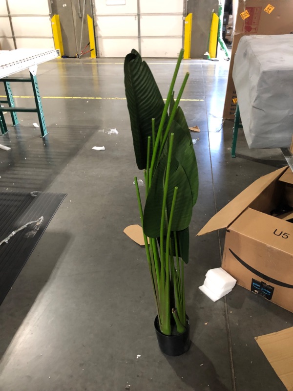 Photo 1 of *CRACKED HOLDER SEE PHOTO*Fopamtri Artificial Bird of Paradise Plant 6 Feet Fake Palm Tree 