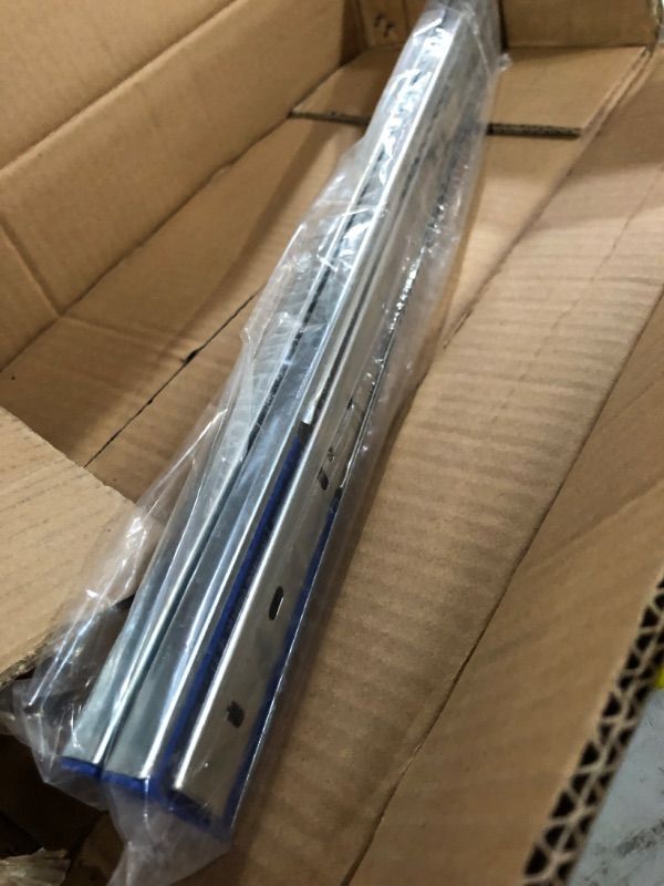 Photo 1 of **NEW**Promark 100LB Capacity Full Extension Soft/Self Closing Side Mount Drawer Slides (18 Inches) 1 Pack(2 pieces)