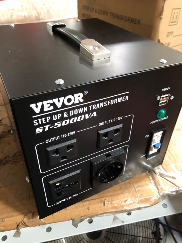 Photo 1 of VEVOR Voltage Converter Transformer, 3000W 240V to 110V 110V to 240V, Heavy Duty Step Up Step Down US to UK Power Converter, 2 US&1 UK&1 Universal Outlet with Circuit Break Protection, CE Certified