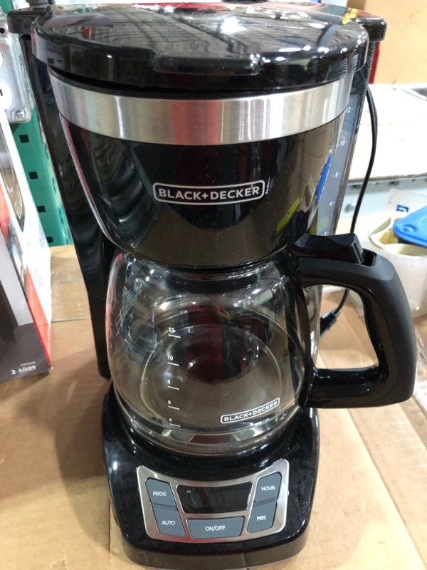 Photo 3 of **PARTS ONLY** Black+Decker CM1160B 12-Cup Programmable Coffee Maker, Black/Stainless Steel