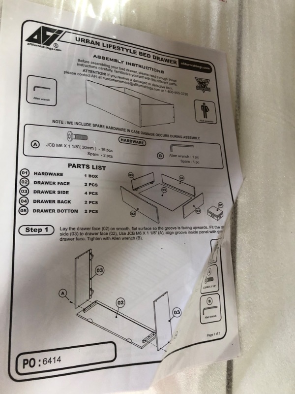 Photo 2 of 
AFI Under Bed Drawers (Set of 2), Twin/Full, White


