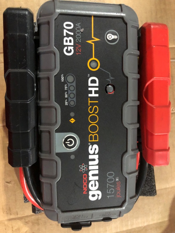 Photo 6 of NOCO Boost X GBX75 2500A 12V UltraSafe Portable Lithium Jump Starter, Jumper Cables for up to 8.5-Liter Gas and 6.5-Liter Diesel Engines