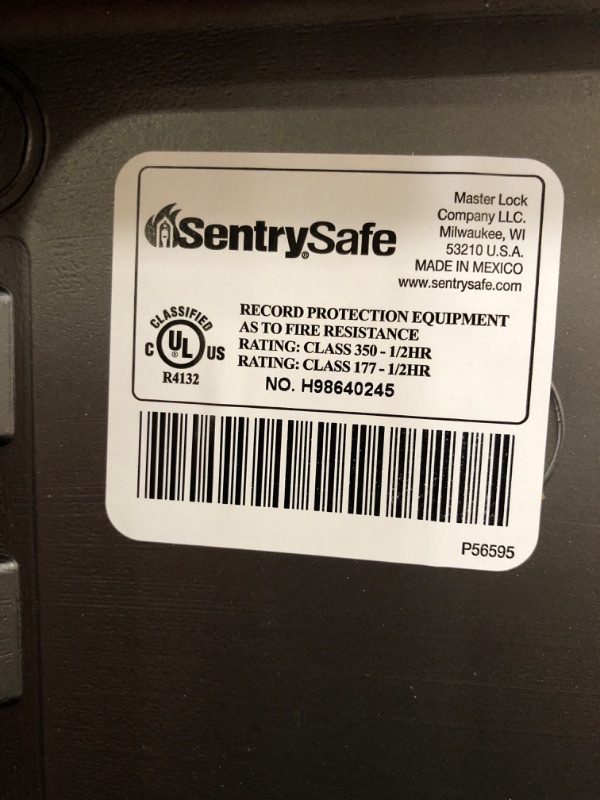 Photo 4 of **SEE NOTES**
SentrySafe Fireproof and Waterproof Safe Box with Key Lock, 14.3 x 15.5 x 13.5 inches