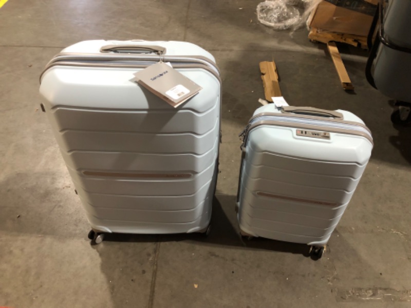Photo 3 of ***NO KEYS - SEE NOTES***
Samsonite Freeform Hardside Expandable Luggage with Spinners, Powder Blue, 2 Piece Set