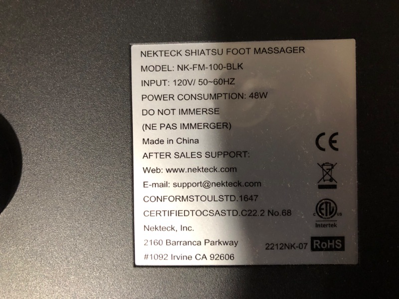 Photo 4 of ***DAMAGED - SEE NOTES/PICTURES***
Shiatsu Heated Electric Kneading Foot Massager Machine