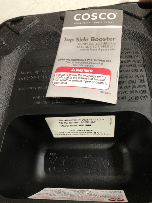 Photo 3 of Cosco Topside Backless Booster Car Seat, Lightweight 40-100 lbs, Rainbow **LOOKS NEW**