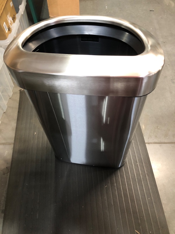 Photo 3 of iTouchless Stainless Steel Trash Can and Recycle Bin **DENTED** ***LOOKS BRAND NEW***