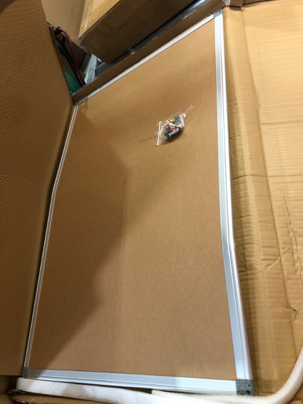 Photo 1 of BIBOC 24 x 36 inches Cork Board, Bulletin Board ***LOOKS BRAND NEW*** **BENT**