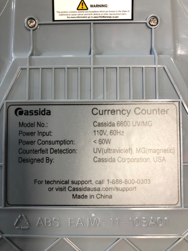 Photo 3 of Cassida 6600 UV/MG – USA Business Grade Money Counter