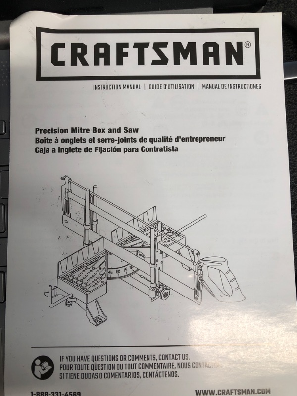 Photo 3 of ***Parts Only***CRAFTSMAN Mitre Saw, Adjustable Angle (CMHT20800)