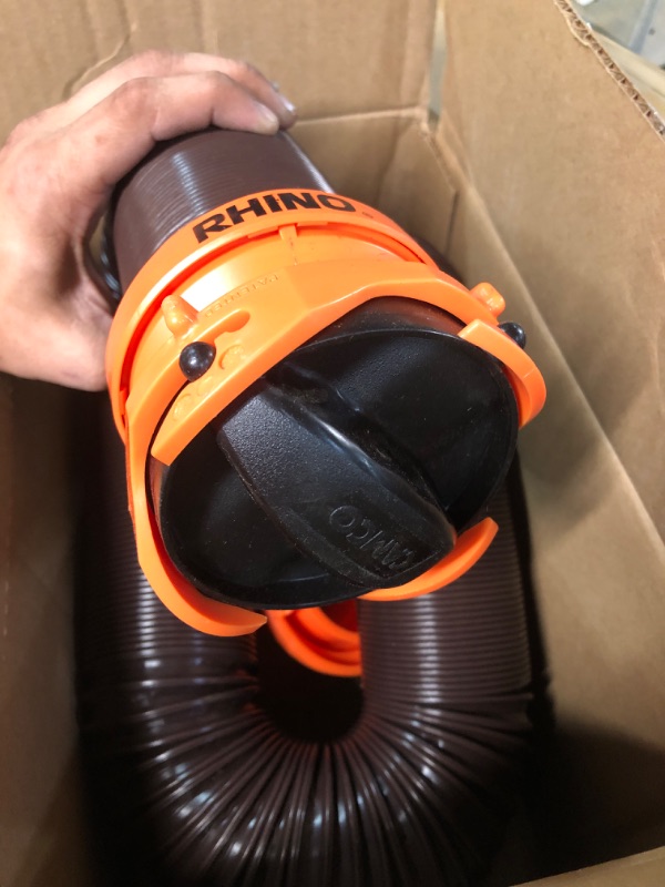 Photo 3 of Camco RhinoFLEX RV Sewer Hose Kit with Swivel Transparent 15 Feet (39770) 15ft