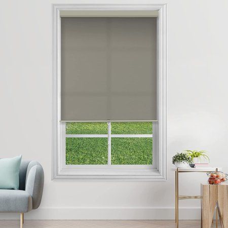 Photo 1 of **USED/SEE NOTES**Deco Window Spring Roller Blinds (27 Wide X 84 Long Silver Grey) Room Darkening & Privacy Semi Blackout Pull Down Shade with Cordless Lifting Syste