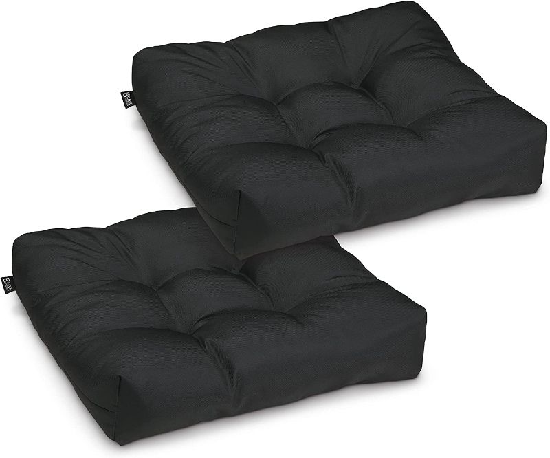 Photo 1 of 2 PK BLK CHAIR CUSHIONS 