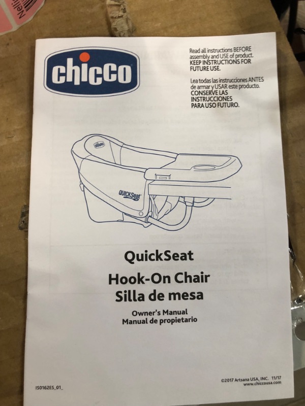 Photo 1 of Chicco QuickSeat Hook-On Chair, Graphite Graphite Quickseat
