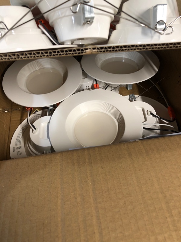 Photo 3 of Sunco Lighting 12 Pack 5/6 Inch LED Can Lights Retrofit Recessed Lighting, Baffle Trim, Dimmable, 2700K Soft White, 13W=75W, 1050 LM, Damp Rated, Replacement Conversion Kit, UL Energy Star