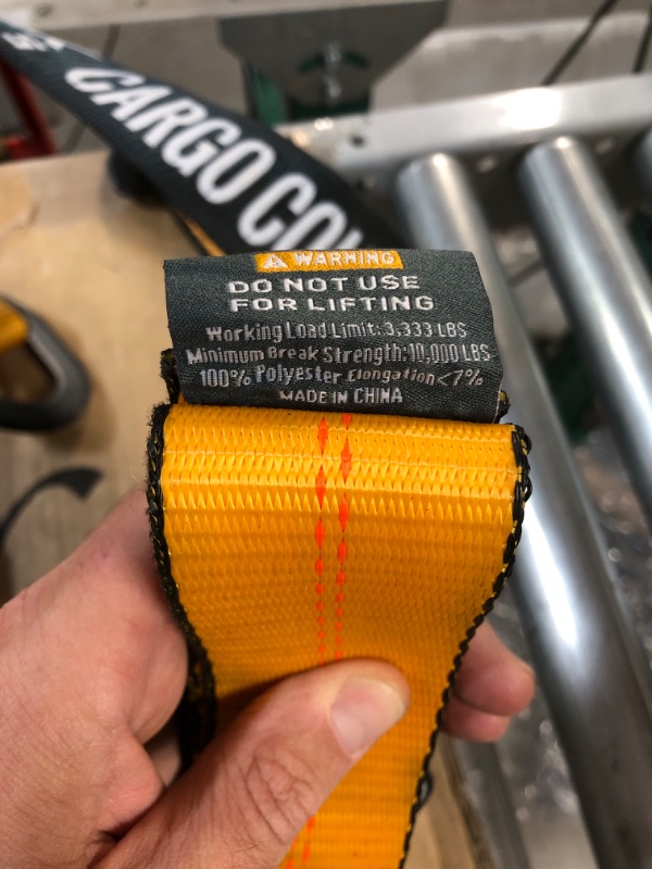 Photo 1 of 4 Pack Axle Tie Down Strap Combo with Snap Hook Ratchet-2 Inch x 114 Inch -Include 36” Axle Straps for Trucks- Heavy Duty 3333lbs Working Load KODIAK STRAPS- only one strap