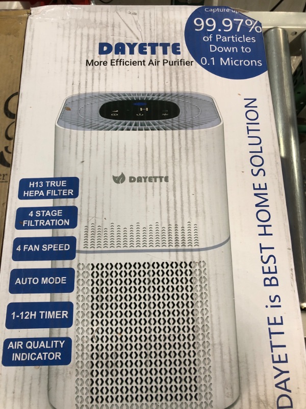 Photo 2 of Dayette HEPA Air Purifiers for Home Large Room, CADR 300+m³/h 1290ft², H13 true HEPA filter remove 99.97% of dust, mold, allergies, odor, pets hair dander, smoke, pollen