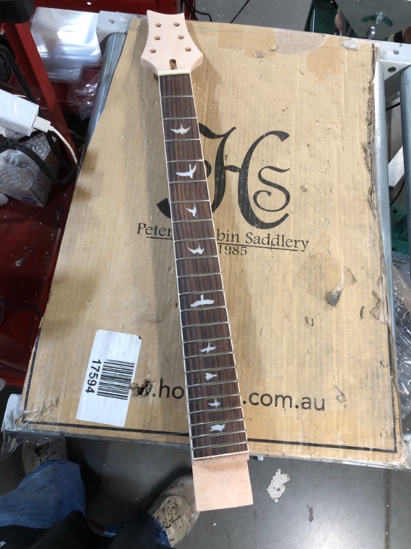 Photo 2 of 24 Fret 25.5 inch Electric Guitar Neck mahogany rosewood Fretboard Set in Unfinished guitar parts #P2 (25.5inch)