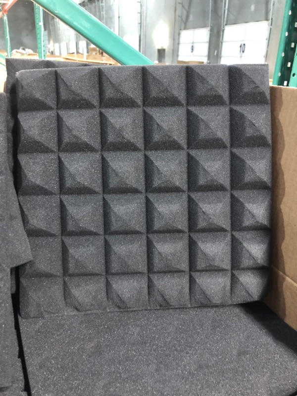 Photo 4 of 48 Pack Acoustic Foam Panel Wedge Studio Soundproofing Wall Tiles 12" X 12" X 1" Black