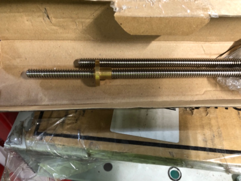 Photo 2 of 2PCS 800mm?31.496 Inches?Tr8x2 Lead Screw with T8 Brass Nut (Acme Thread, 2mm Pitch, 4 Starts, 8mm Lead) for LCD DLP SLA 3D Printer Z Axis and CNC Machine 800mm 2pcs Tr8X2