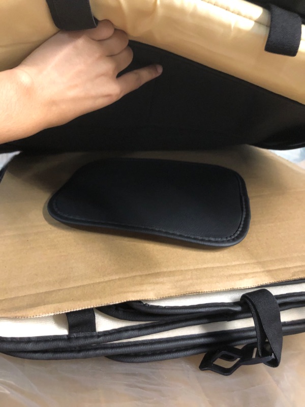 Photo 7 of ZEPOLI Car Seat Covers Full Set Leather Universal Fit Car Seat Covers Faux Leatherette Automotive Vehicle Cushion Cover for 5 Seat Cars SUV (Beige)