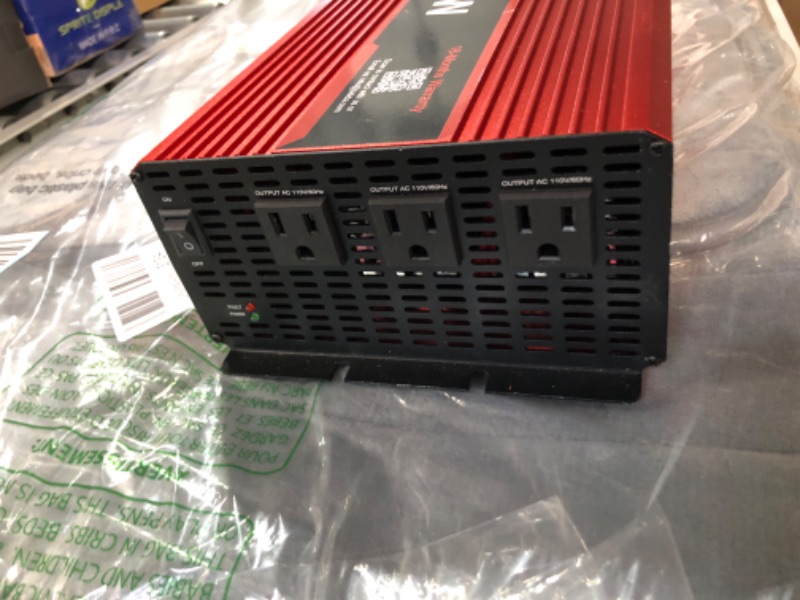 Photo 6 of **LOOSE SCREWS**
3000 watt Power Inverter 3000W Modified Sine Wave Inverter with 3 AC Outlets, Red