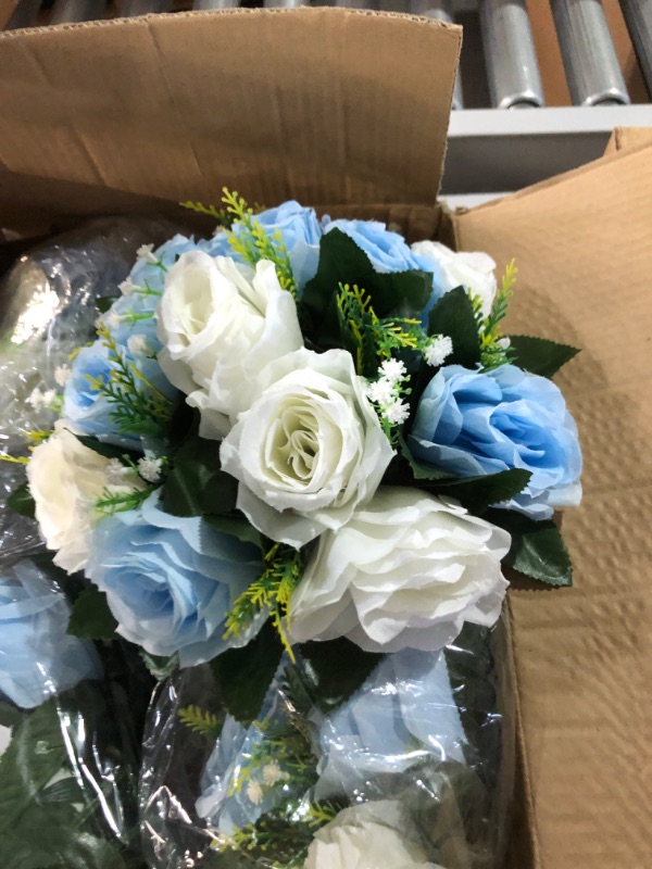 Photo 1 of 4 PK BLUES AND WHITE FLORAL CENTER PC DECOR 