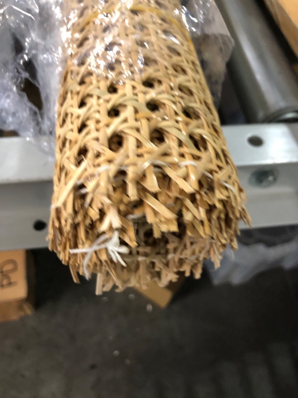 Photo 1 of 24" Width Cane Webbing 3.3Feet, Natural Rattan Webbing for Caning Projects, Woven Open Mesh Cane for Furniture, Chair, Cabinet, Ceiling 24"Wx40"L(3feet)