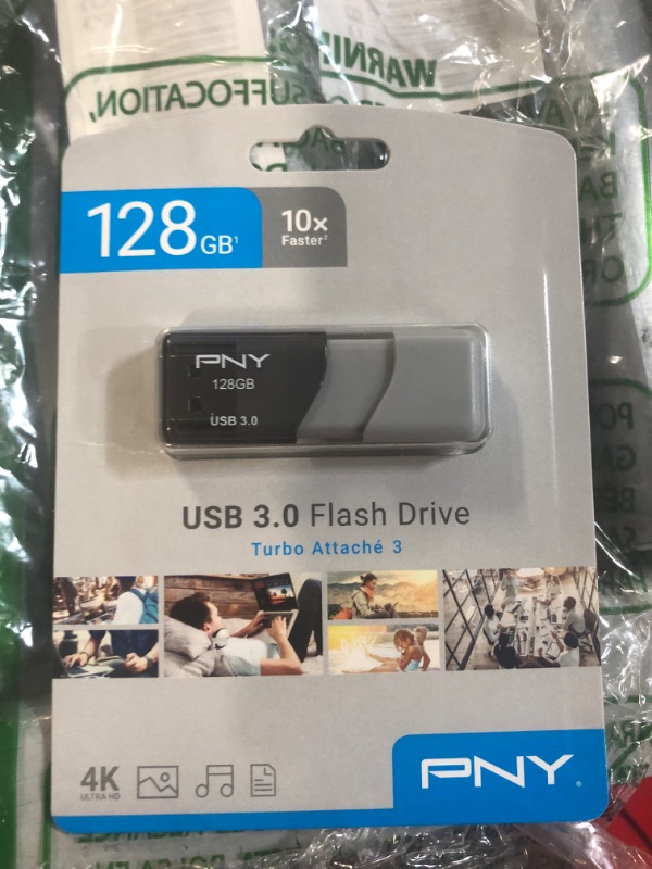 Photo 2 of PNY 128GB Turbo Attache 3 USB 3.0 Flash Drive 