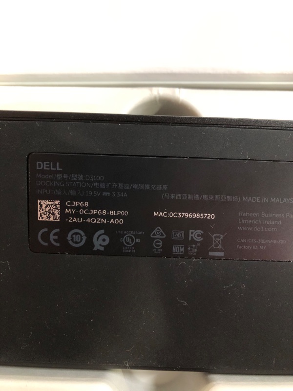 Photo 6 of Dell USB 3.0 Ultra HD/4K Triple Display Docking Station (D3100)