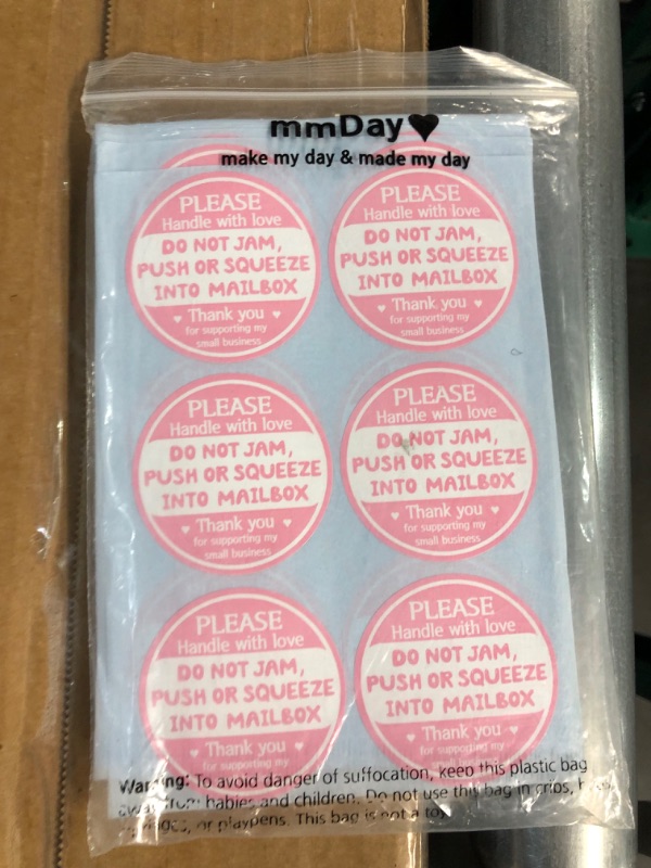 Photo 2 of mmDay 200 Pieces 1 x 2 inch Pink Fragile Stickers Heavy-Duty Love Me Tender Stickers Labels for Shipping Packing Mailing Envelope Gift Jewelry Bag - 200 Strong Adhesive Labels Per Pack (25 Sheets) 1x2 Coral Pink Love Me Tender (200pcs)