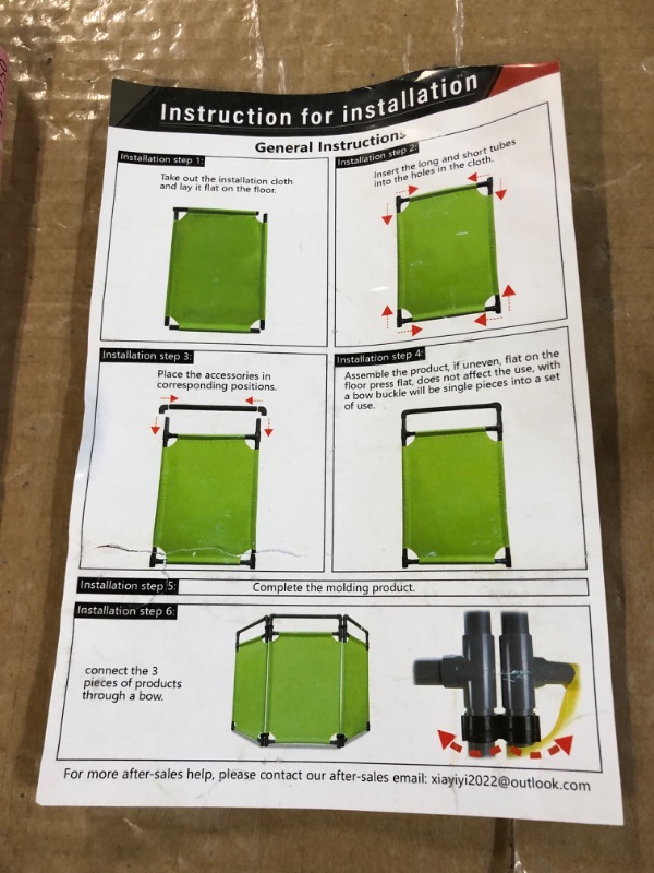 Photo 2 of 3 Panels Safety Barricade 5.8FT Foldable Security Sign Barrier Gate 