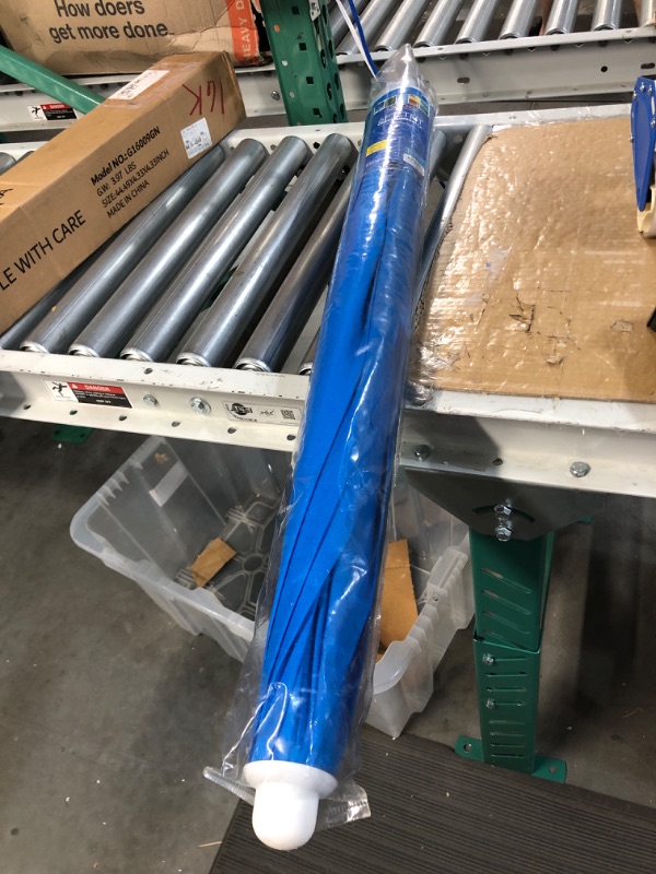 Photo 1 of 6' Light Blue Beach Umbrella
