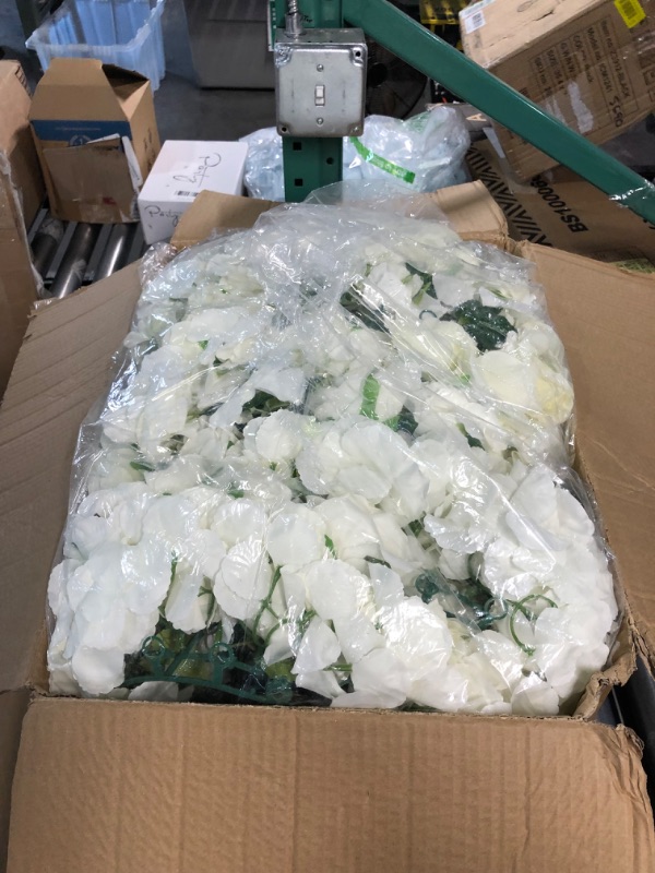 Photo 2 of **USED/SEE NOTES** BLOSMON Artificial Flower Balls Wedding Centerpieces 15.7" Large White Fake Flowers Rose Hydrangea Ball 