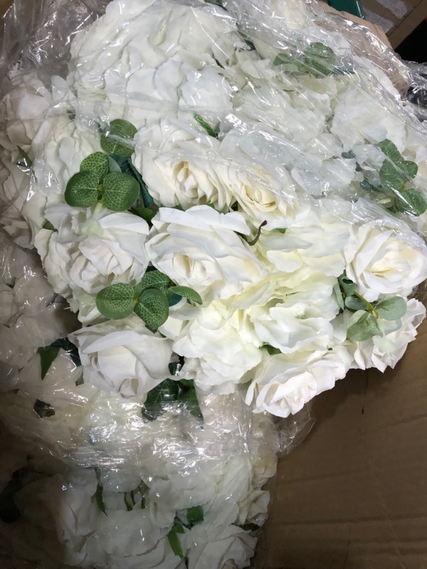 Photo 4 of **USED/SEE NOTES** BLOSMON Artificial Flower Balls Wedding Centerpieces 15.7" Large White Fake Flowers Rose Hydrangea Ball 