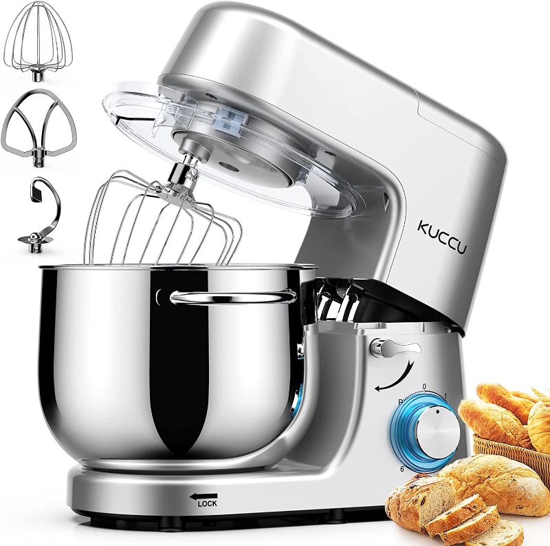 Photo 1 of **USED/ MISSING PARTS/ UNABLE TO TEST*** KUCCU Stand Mixer, 8.5 Qt 660W, 6-Speed Tilt-Head Food Dough Mixer