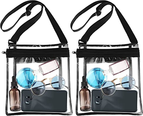 Photo 1 of 2 Pieces Clear Stadium Approved Bag Clear Crossbody Bag