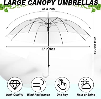 Photo 1 of [USED] Auto Open Stick Umbrella with White European J Hook Handle