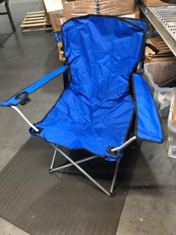 Photo 5 of *Used/Dirty* PLKO Camping Chair with Canopy, and Cup Holder, Blue