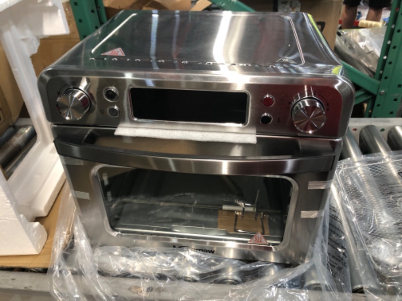 Photo 4 of *Minor Dent* COOCHEER 26.5 QT Air fryer Toaster Oven Combo, Stainless Steel 