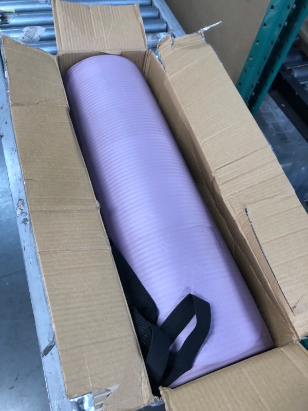 Photo 4 of *Used/Dirty* Retrospec Solana Yoga Mat 1/2" Thick with Nylon Strap, Violet Haze