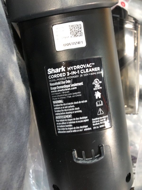 Photo 4 of **SEE NOTES**
Shark WD101 HydroVac Pro 3-in-1 Vacuum, Corded, Navy Blue