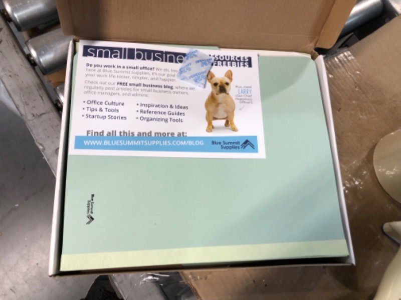 Photo 2 of 10 Letter Size Gray Green Classification Folders - 2 Divider - 2 Inch Tyvek Expansions - Durable 2 Prongs 