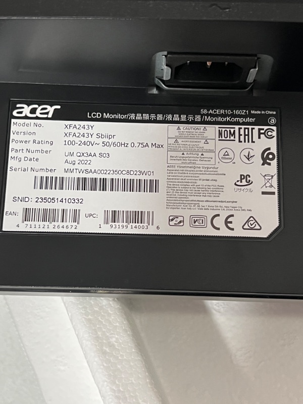 Photo 7 of acer Nitro XF3- s4 inch" Monitor Full HD 